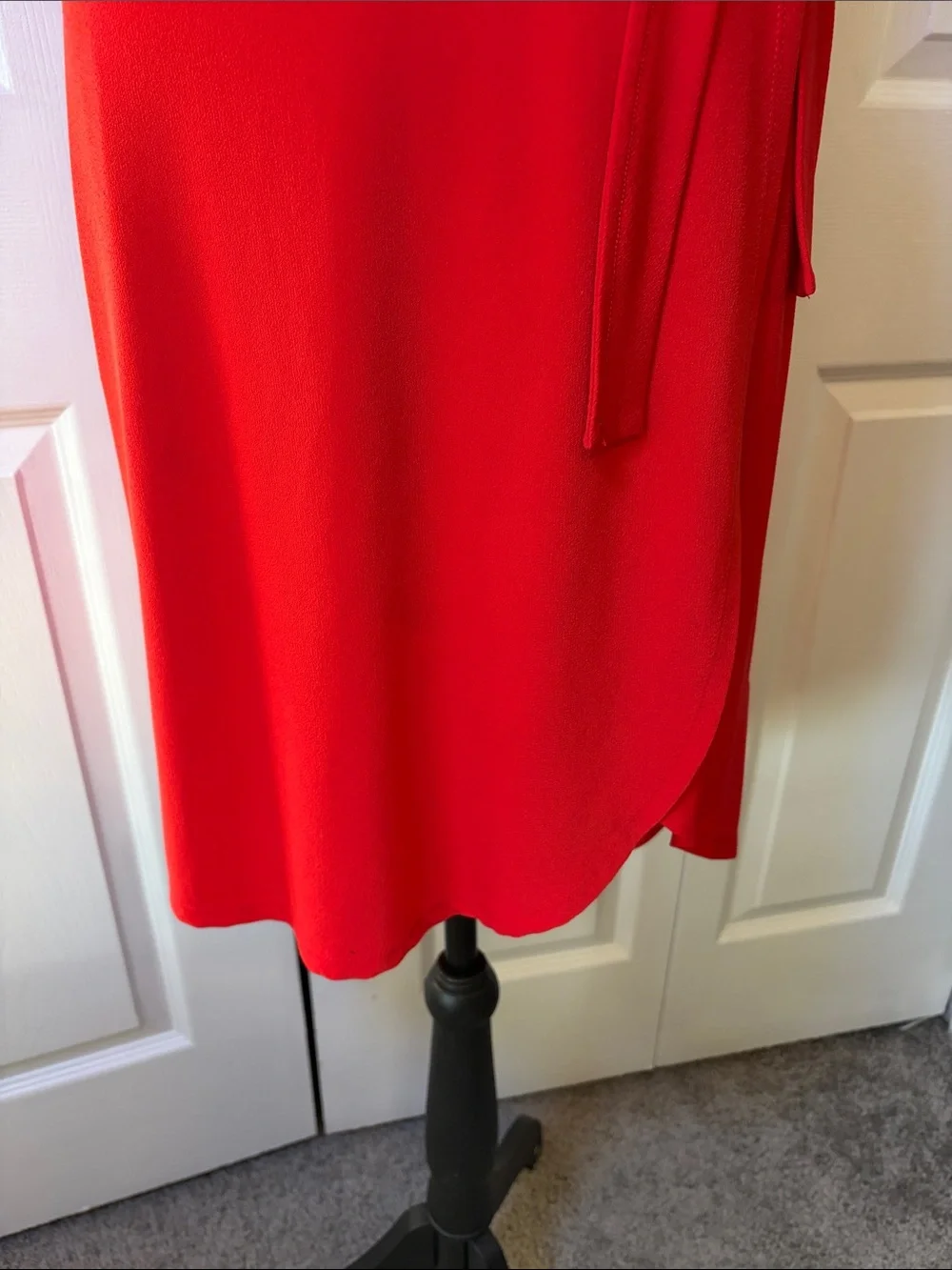Express Red faux wrap dress size small deep V neck crossover stretch tank top